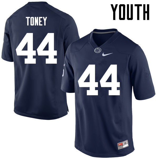 Youth Penn State Nittany Lions #44 Shaka Toney College Football Jerseys-Navy